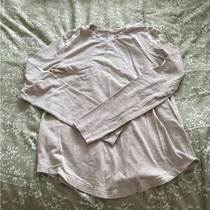 lululemon athletica Long Sleeve Tee in Light Taupe